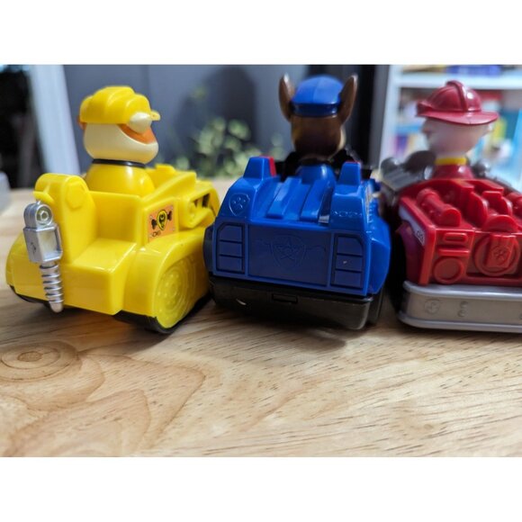 Paw Patrol Lot 3 Mini push racers 3 inch Rubble Chase & Digger plastic toys - Picture 7 of 9